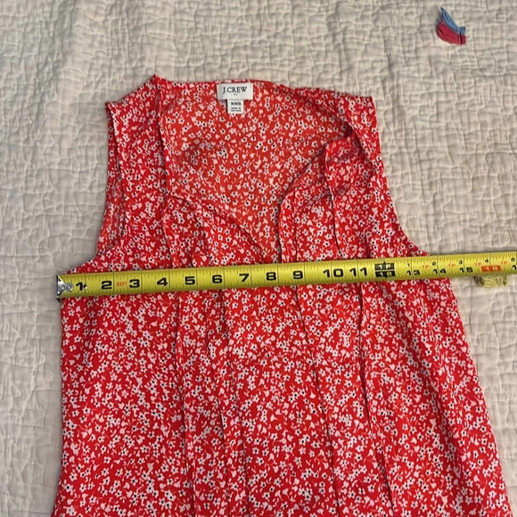 J Crew Red Floral Formal Tank xxs - Picture 5 of 6